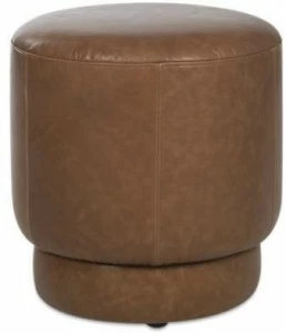 Jess Круглый кожаный пуф Tray