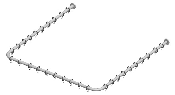 14940071200 Набор штанг для душевых занавесок KEUCO Plan - Вид №1