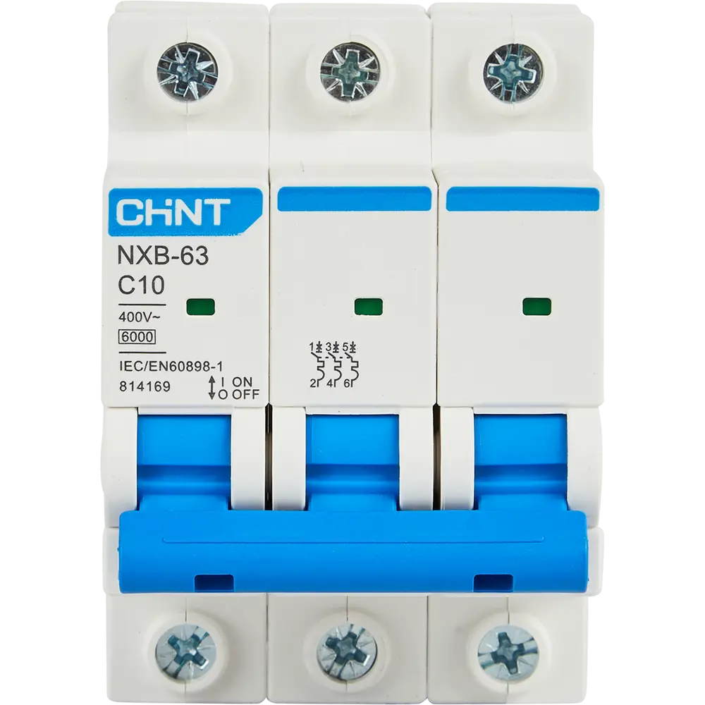 Автоматический выключатель CHINT NXB-63 3P C10 А 6 кА 85334572 STLM-2202461  - Вид №1