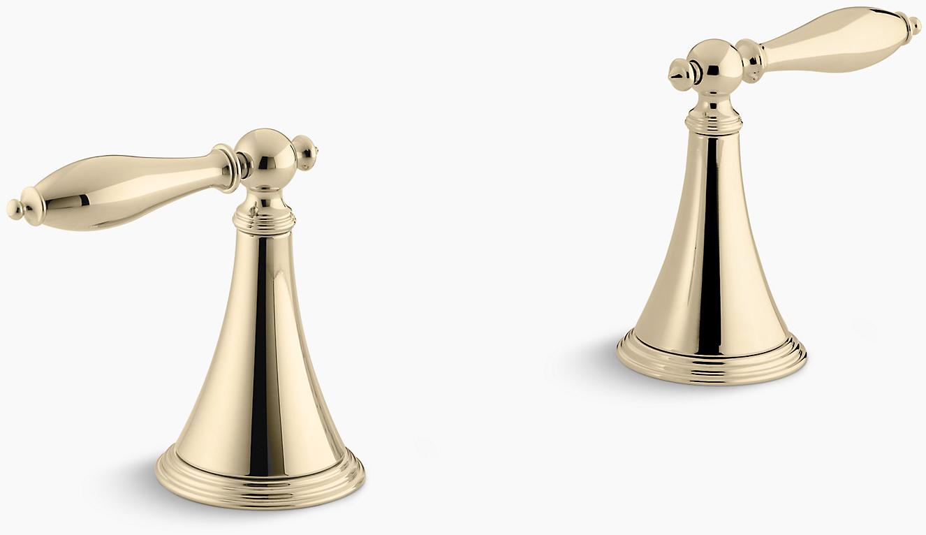 KOHLER Finial Традиционный трим ручки клапана ванны, устанавливаемой на палубе, для клапана высокого потока с ручками рычага, требуется клапан K-T333-4M-AF 