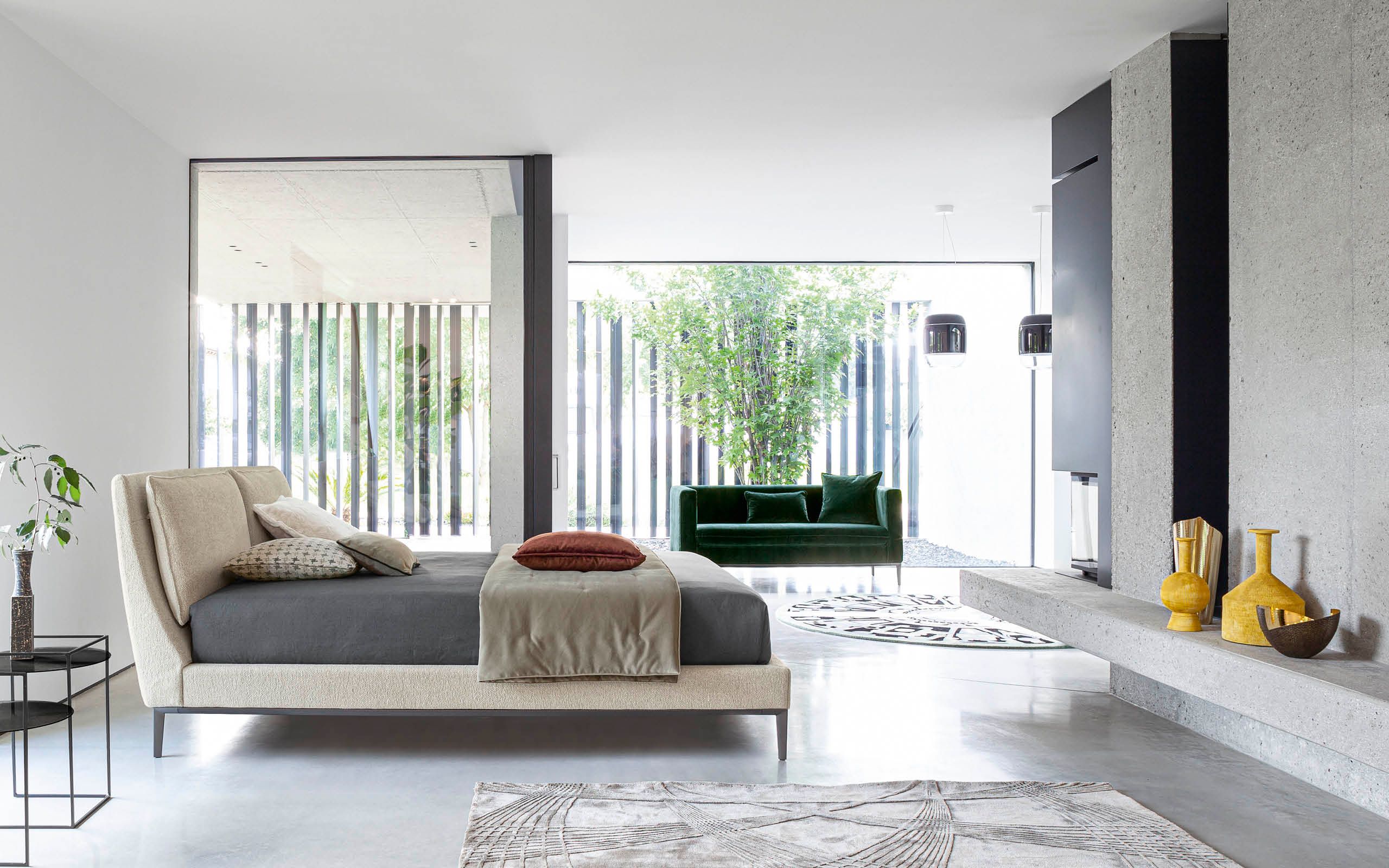 Кожаная двуспальная кровать с мягким изголовьем Twils пентхаус ARCH-00118007 - Вид №4