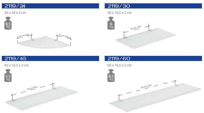 GEDY Стеклянная полка для ванной sun-id-1495339 - Вид №4