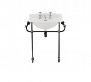 Gentry Home Таз большой белый Victorian Темный никель GH100386