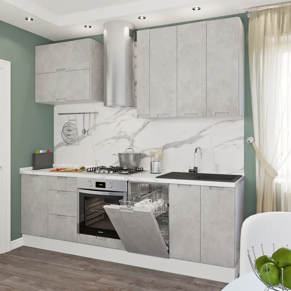 Фасад для кухонного шкафа Берлин 39.7x76.5 см Delinia ID МДФ цвет серый 82011390 STLM-2037102 - Вид №9