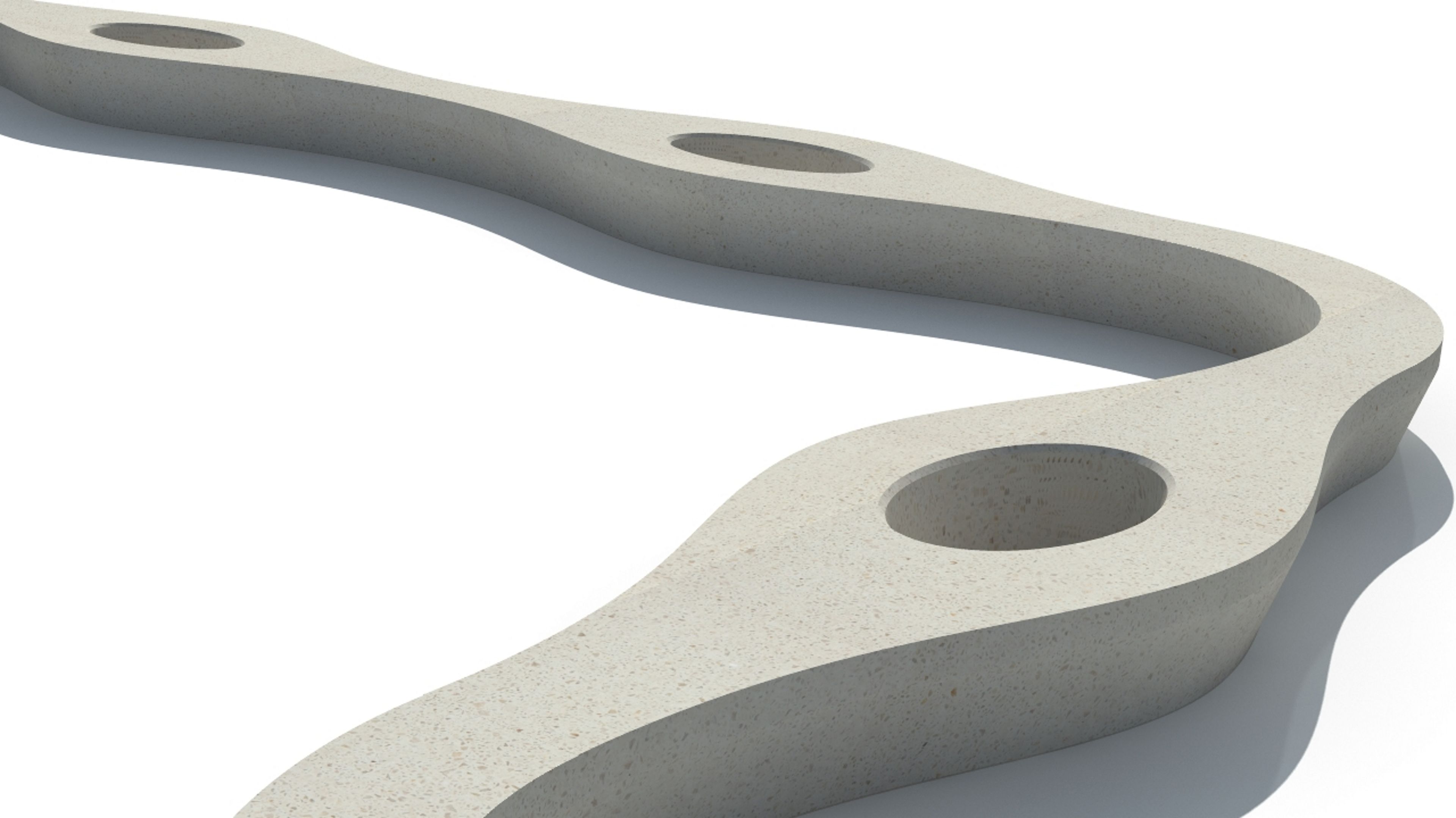 Реконструированная каменная скамья со встроенной плантатором Viscio Urban Design CHAIN ARCH-00108710 - Вид №1