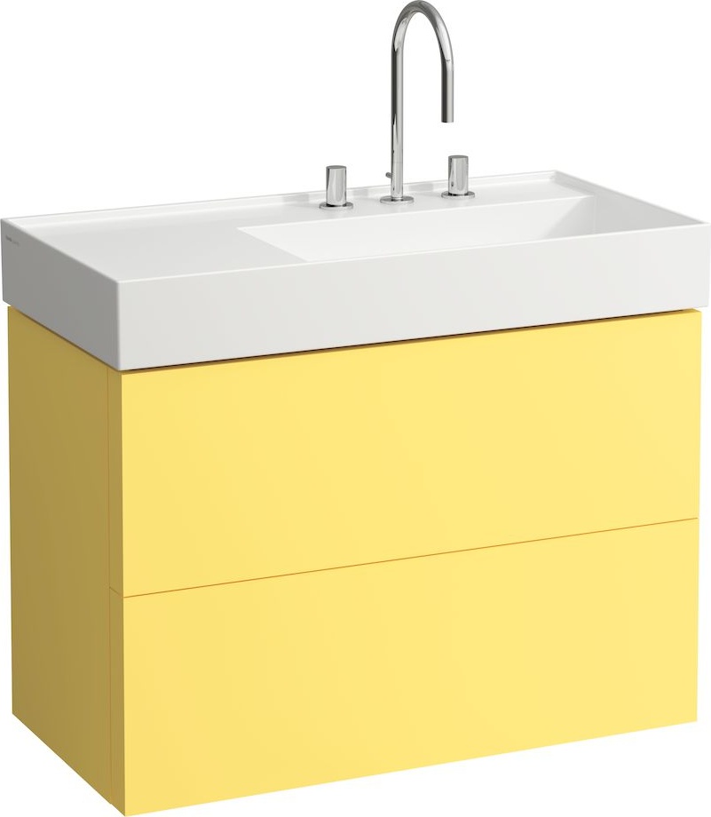 H8103394001111 Раковина с полочкой слева, со специальным скрытым сливом LAUFEN PRO - Вид №6