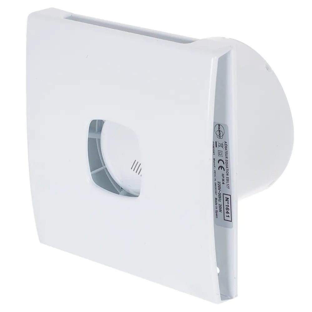 Вентилятор осевой вытяжной Equation D120 мм 31 дБ 190 м³/ч обратный клапан цвет белый STLM-2191223