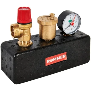89395961 Группа безопасности для котла Rommer 1" 3 бар сталь в теплоизоляции STLM-1367351
