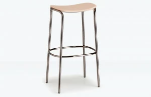 SCAB DESIGN Табурет из высокой стали с дубовым сиденьем Trick