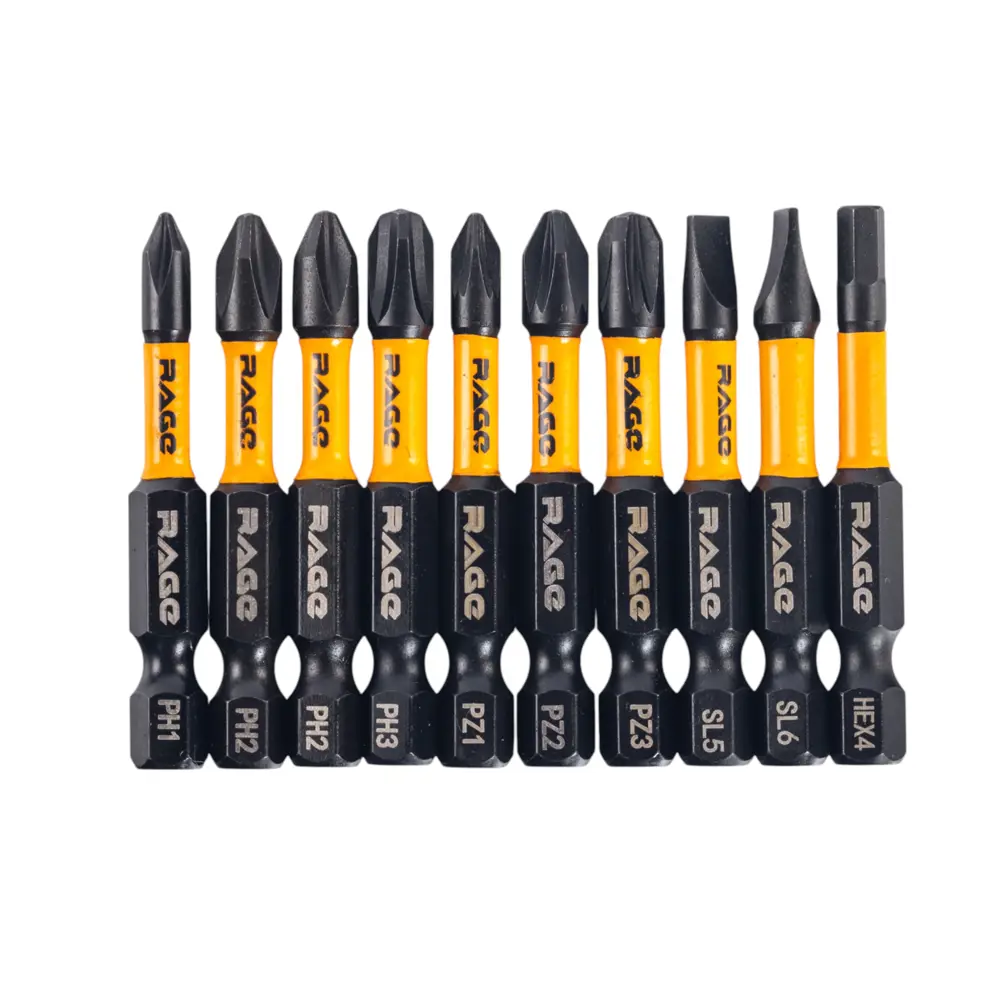 Набор ударных бит RAGE 554194 для профессионального монтажа, 10 предметов 89433167 STLM-1571475