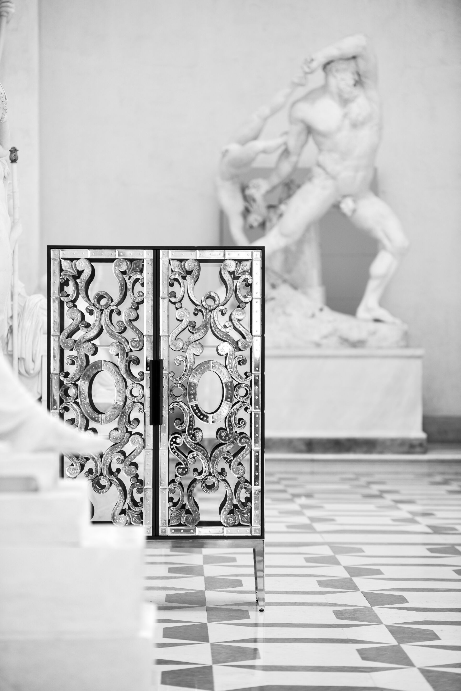 Деревянный и стеклянный шкаф с распашными дверцами ARTE VENEZIANA IBISCO ARCH-00134513 - Вид №5