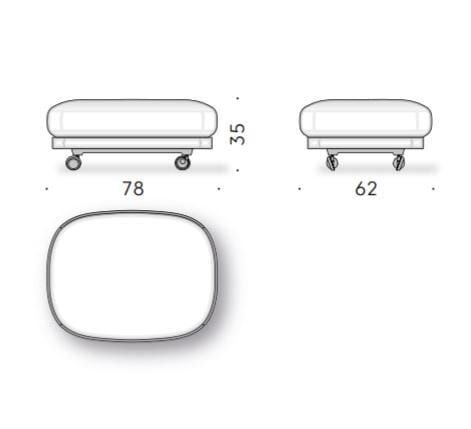 Пуфик с колесами DE PADOVA Луизиана ARCH-00151611 - Вид №5