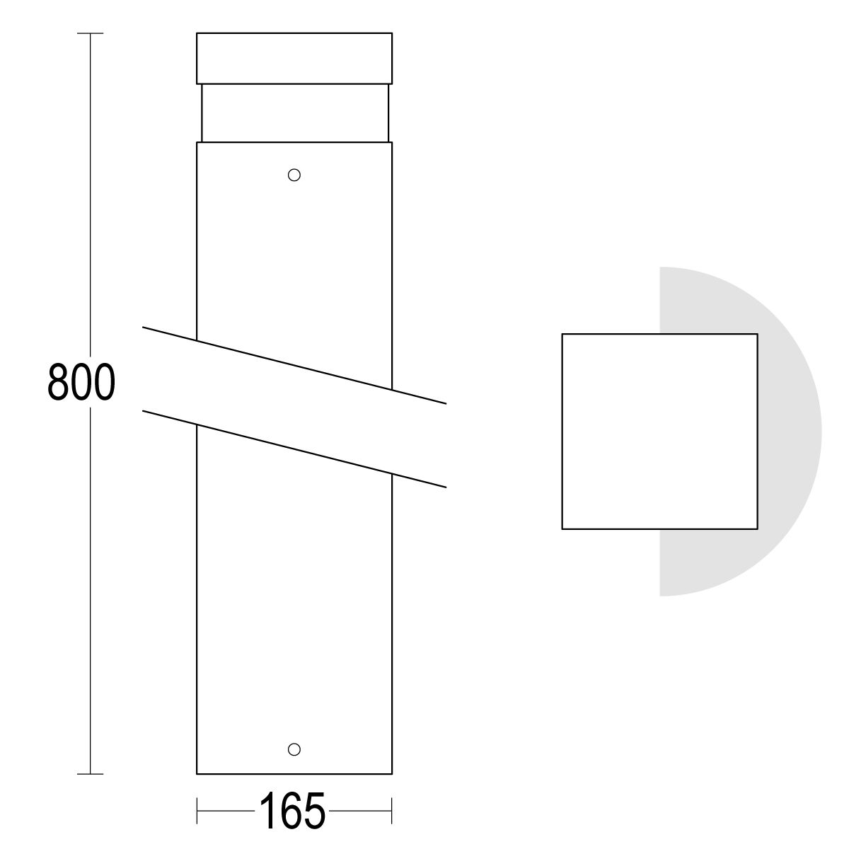 Алюминиевый светодиодный светильник с порошковым покрытием Ghidini Lighting Quadro ARCH-00061180 - Вид №13