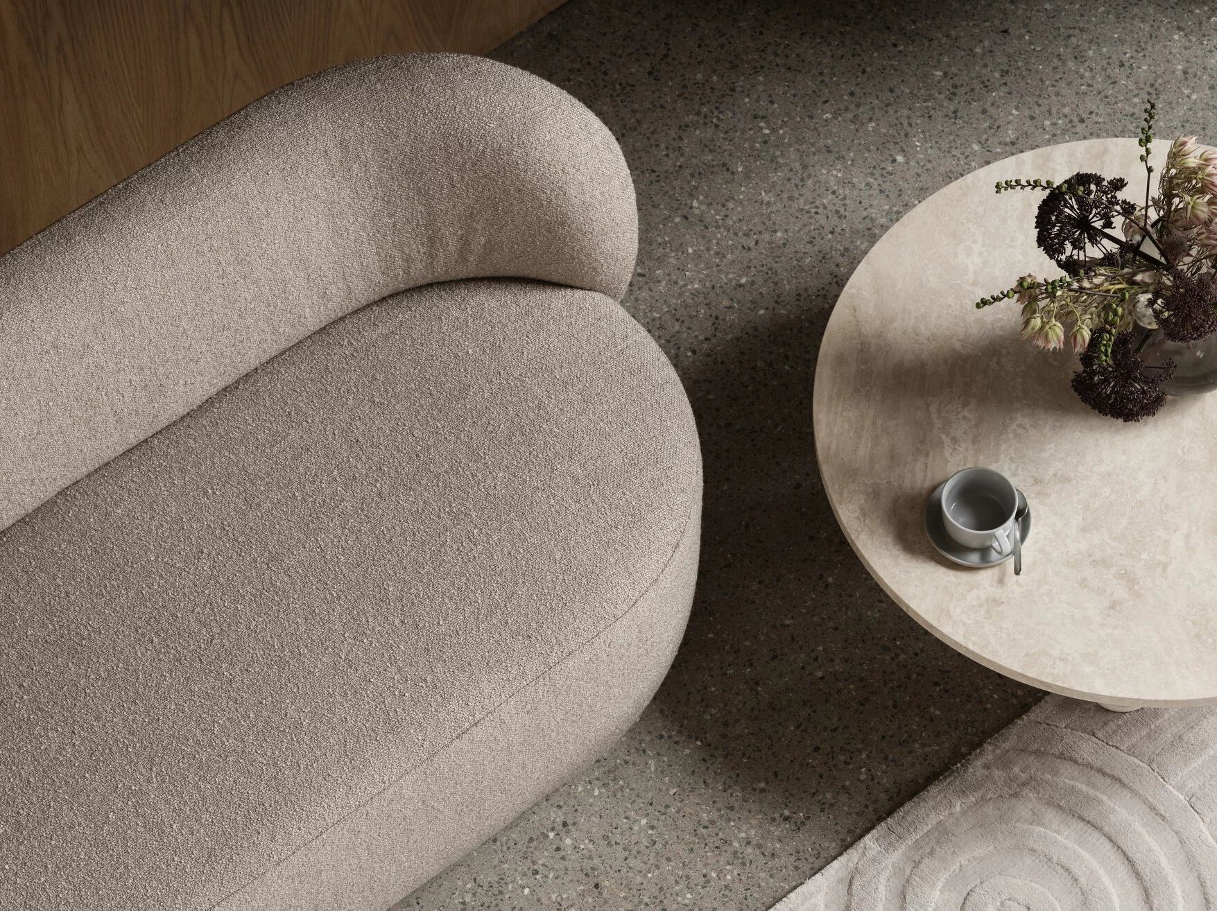 Травертин круглый журнальный столик blomus волос ARCH-00095528 - Вид №7