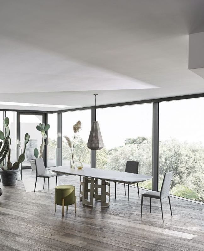 Прямоугольный обеденный стол из стали и дерева Bontempi Casa IMPERIAL ARCH-00071638 - Вид №5