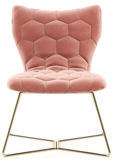 Domkapa Кресло из бархата и структура из стали, полированной золотом  Dkk30  - Вид №1
