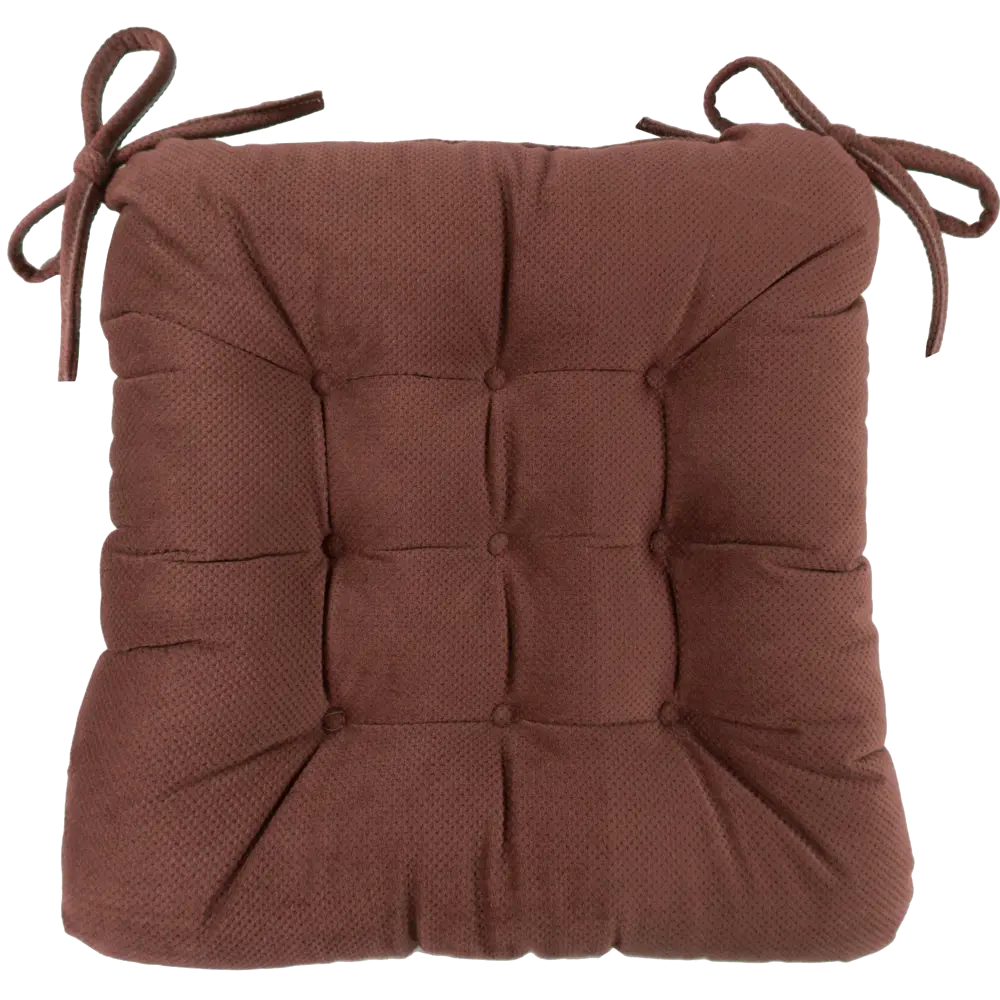Подушка для стула Linen Way Грид 40x6x36 см полиэстер коричневый 82745310 STLM-2114524