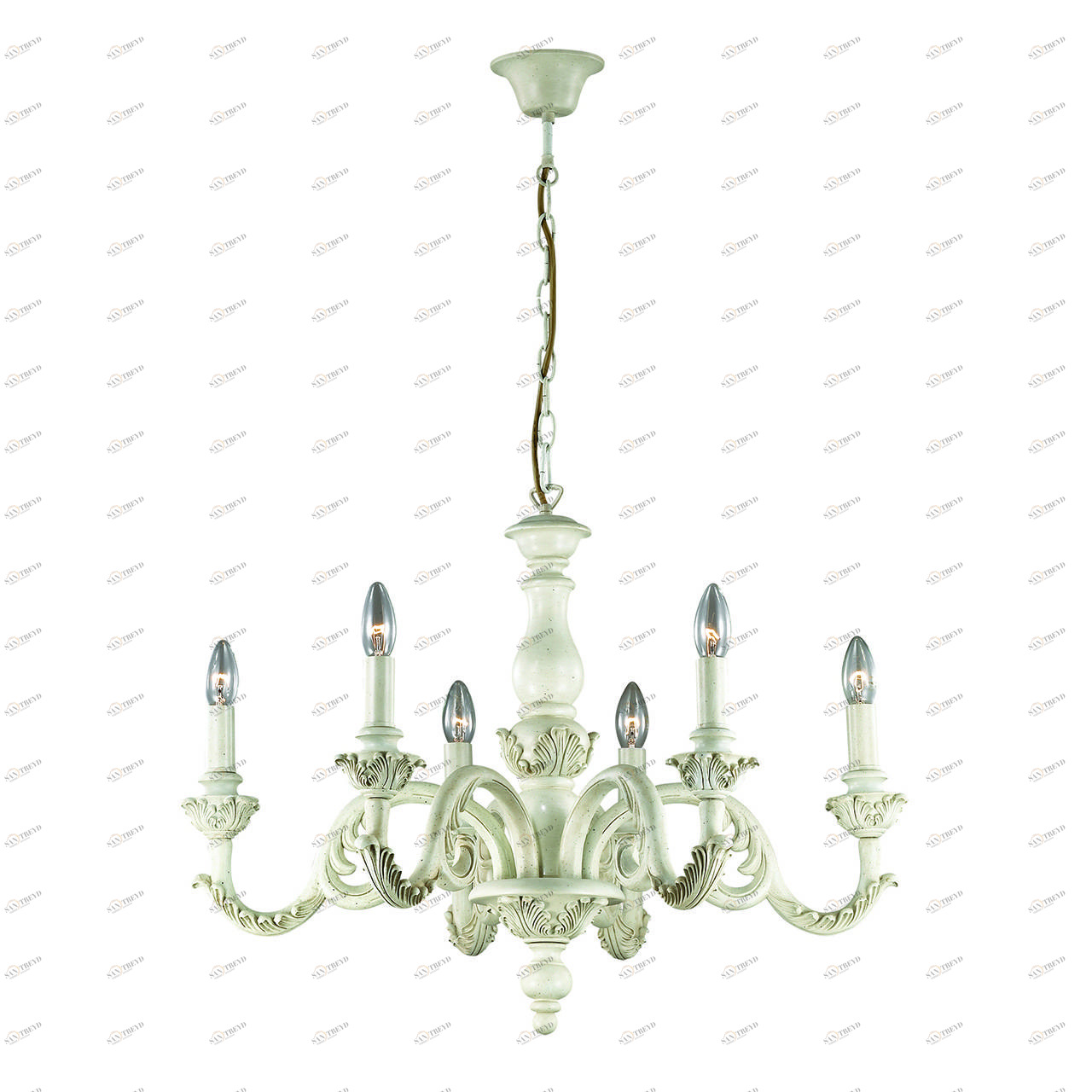 Люстра дизайнерская Insolate белая Giglio SP6 IDEAL LUX ДИЗАЙНЕРСКИЕ, GIGLIO BIANCO 057354 Белый 