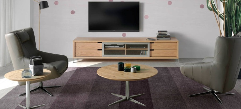 Тумба под телевизор с ящиками коричневая Style от Angel Cerda дуб ANGEL CERDA  148689 Коричневый  - Вид №2