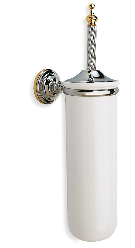 G12(03) Stil Haus Giunone, настенный керамический ёрш, цвет хром - белый