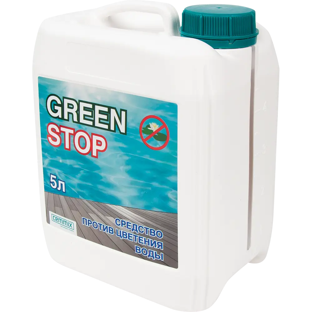 88266102 Средство дезинфицирующее для бассейна Cemmix GreenStop 5 л STLM-0077101 Santreyd  - Вид №3