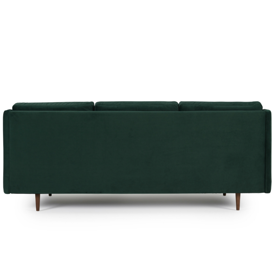 Диван трехместный Holme с ножками из дуба/ореха, темно-зеленый Kragelund 28103208603 - Вид №4