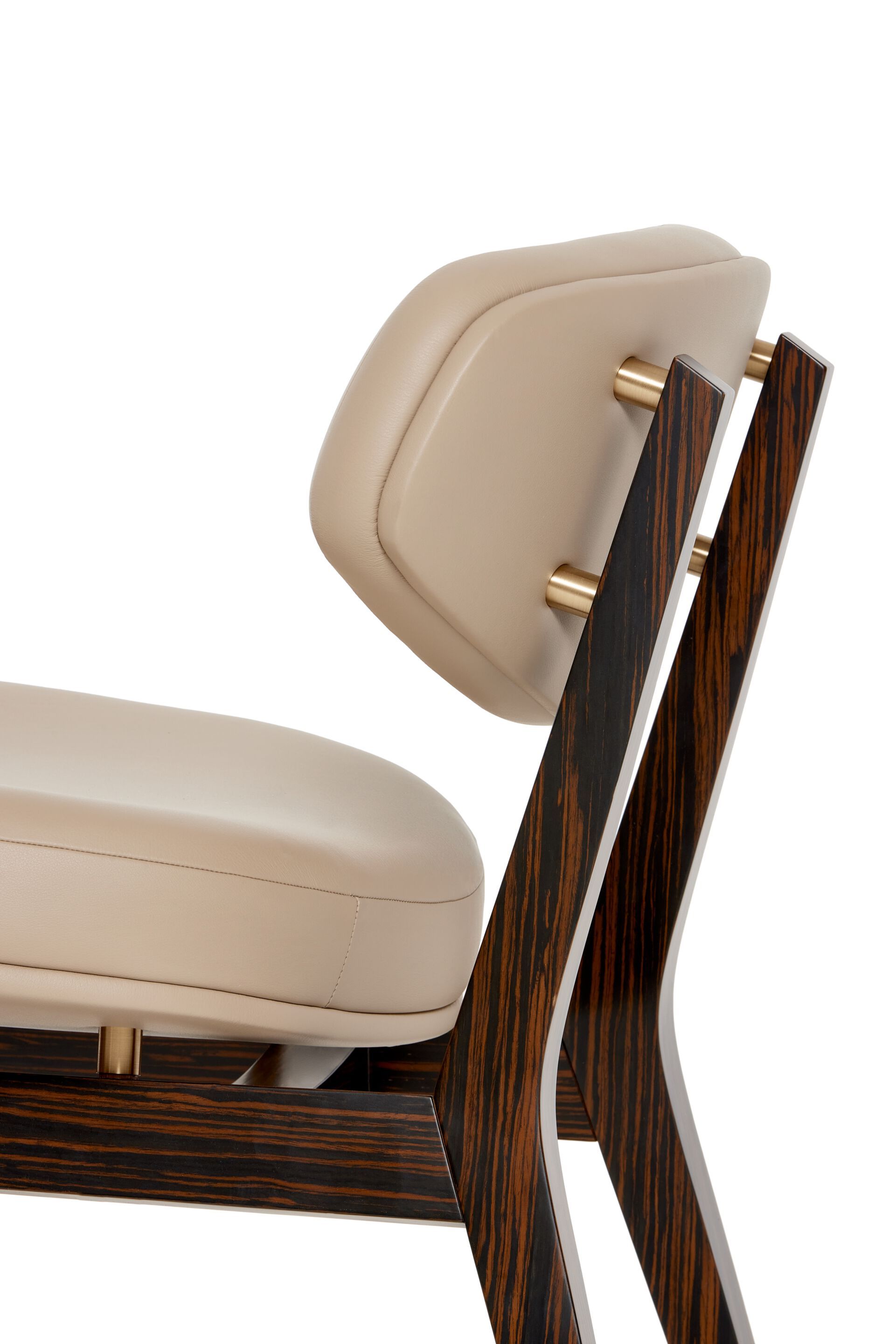 Кожаное кресло без подлокотников с открытой спинкой Munna Coleman ARCH-00013024 - Вид №1