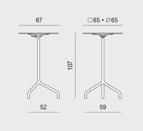 Высокий стол с металлическим откидным верхом Viganò имбирь ARCH-00022889 - Вид №5