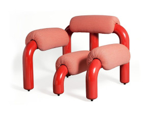 Кресло из стали и ткани