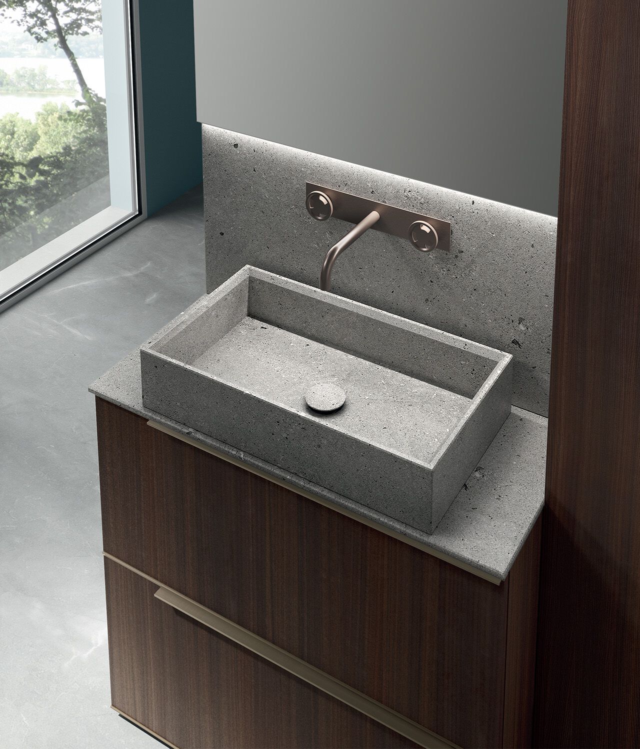 Напольный умывальник с зеркалом ARCOM Rail ARCH-00115159 - Вид №2