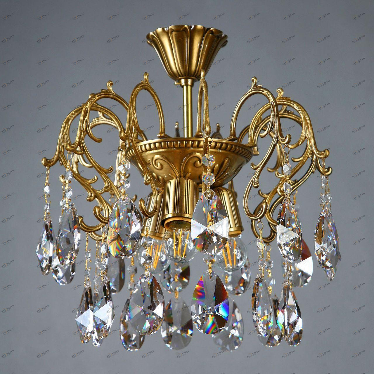 Потолочная люстра Ambiente Alicante 8888/3 PL AB Tear Drop AMBIENTE ДИЗАЙНЕРСКИЕ, ALICANTE 181589 Бронза 