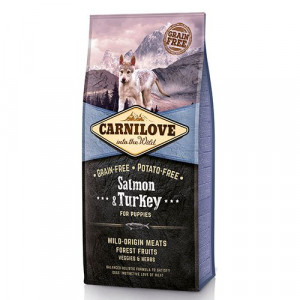 ПР0039868 Корм для щенков Carnilove беззерновой, лосось, индейка сух. 12кг Brit