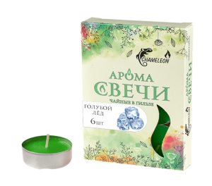 90568750 Набор свечей чайные Chameleon 3.75х 1.5см аромат "Голубой лёд" 6шт STLM-0287070 MIGAN