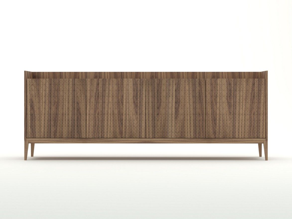 Шкаф из грецкого ореха с распашными дверями Barba design текстуры ARCH-00101635