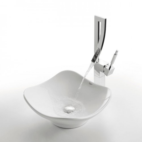 KCV-135 Накладная раковина на столешницу  прямоугольная Krausru  - Вид №4