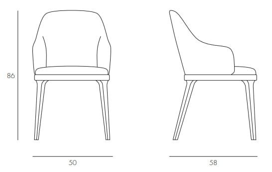 Кожаный стул с подлокотниками Olivieri ADAM ARCH-00111570 - Вид №6