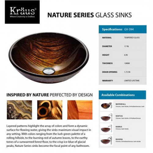 GV-394-19mm Накладная раковина на столешницу  прямоугольная Krausru  - Вид №12