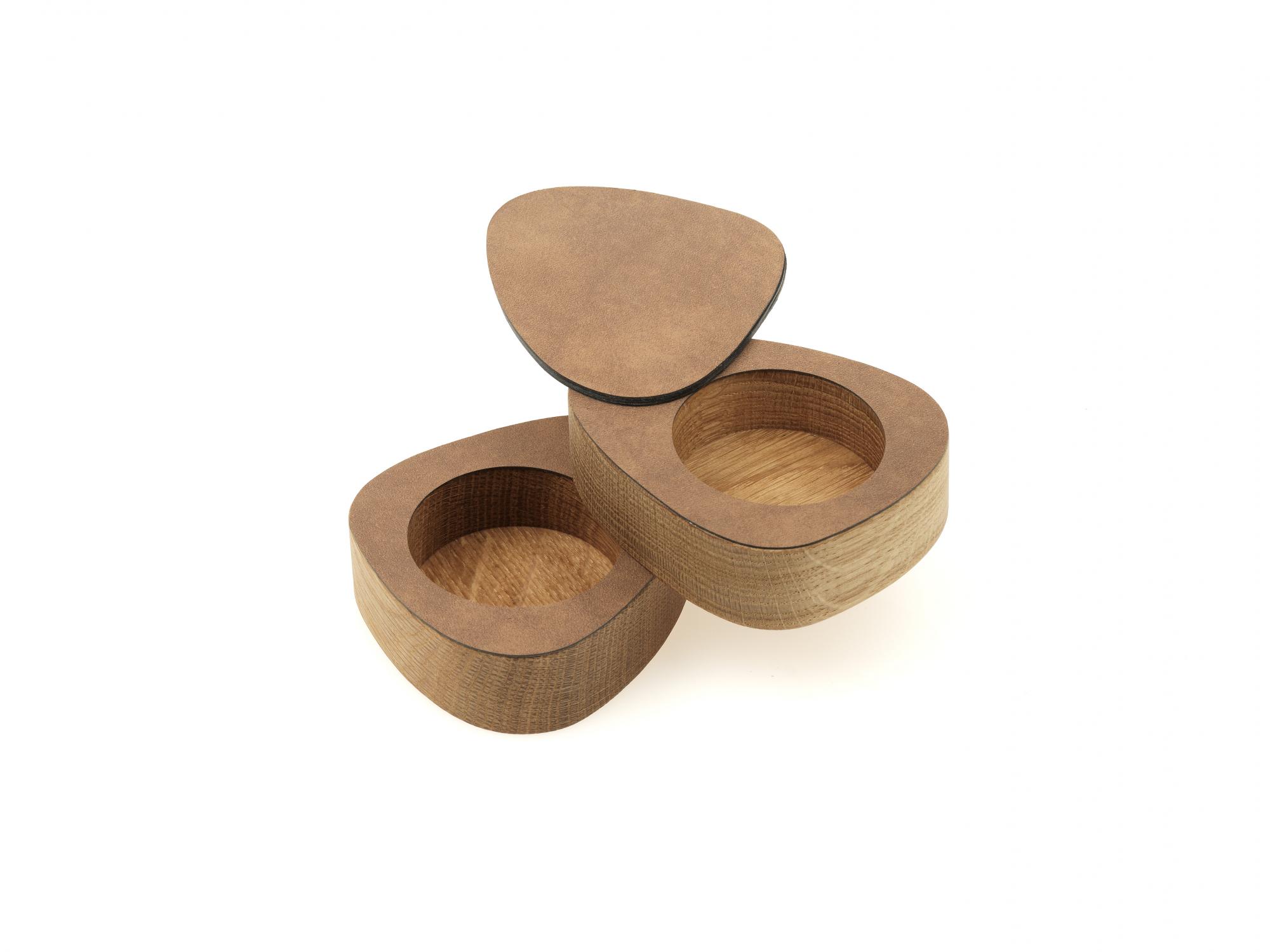 982622 NUPO nature набор солонка/перечница фигурная 8х10х3см ;LIND DNA 