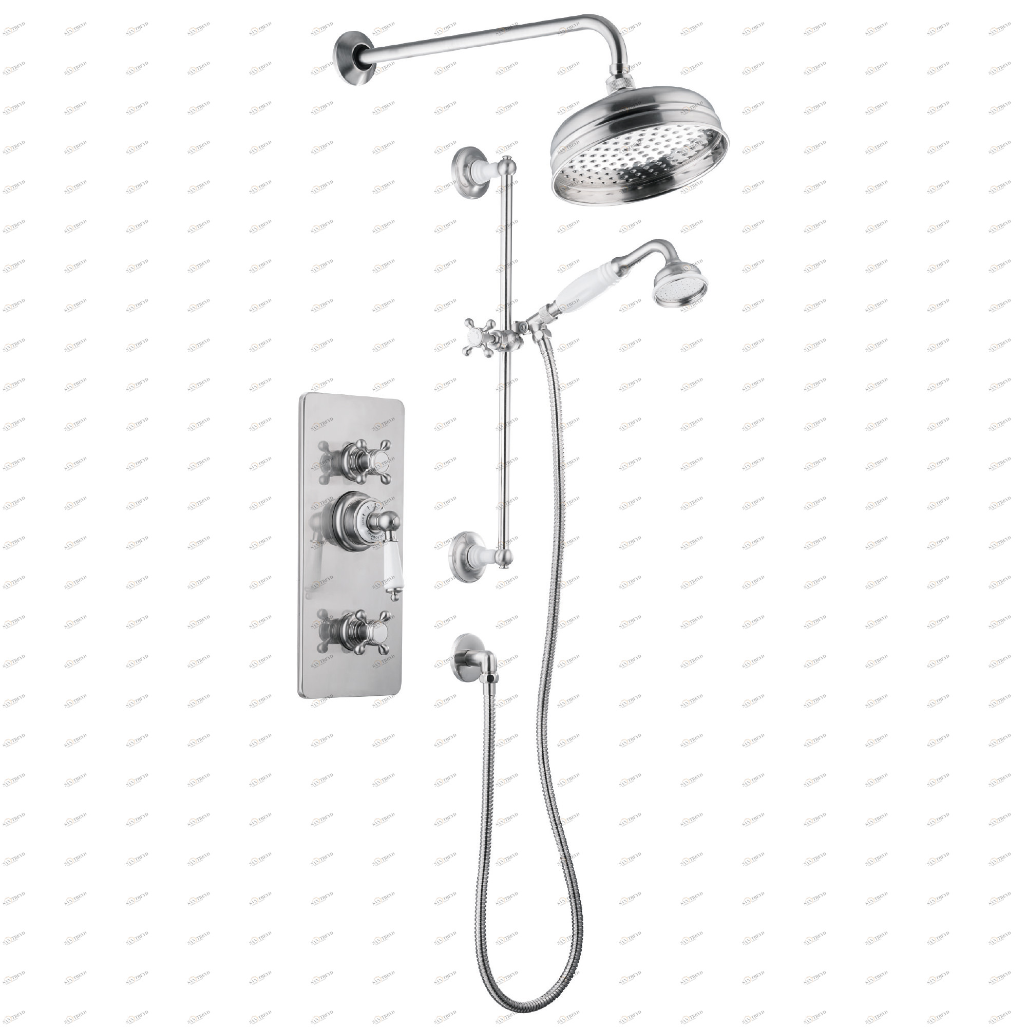 Traditional bathrooms Смеситель для душа с фарфоровой ручкой ASCOT Tbstkit1.convariantenverschiedene 