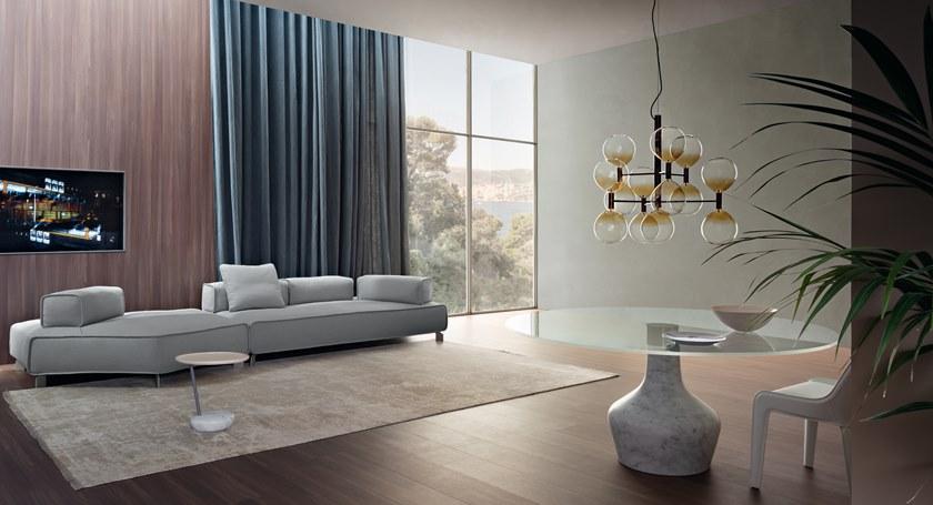 Bonaldo Круглый стол из хрусталя с мраморным основанием sun-id-1507965 - Вид №3