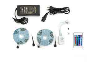 16016522 Комплект светодиодной ленты , 5050-60led-12V-14.4W, 840LM/m-IP20, RGB 2х5m N01005 URM