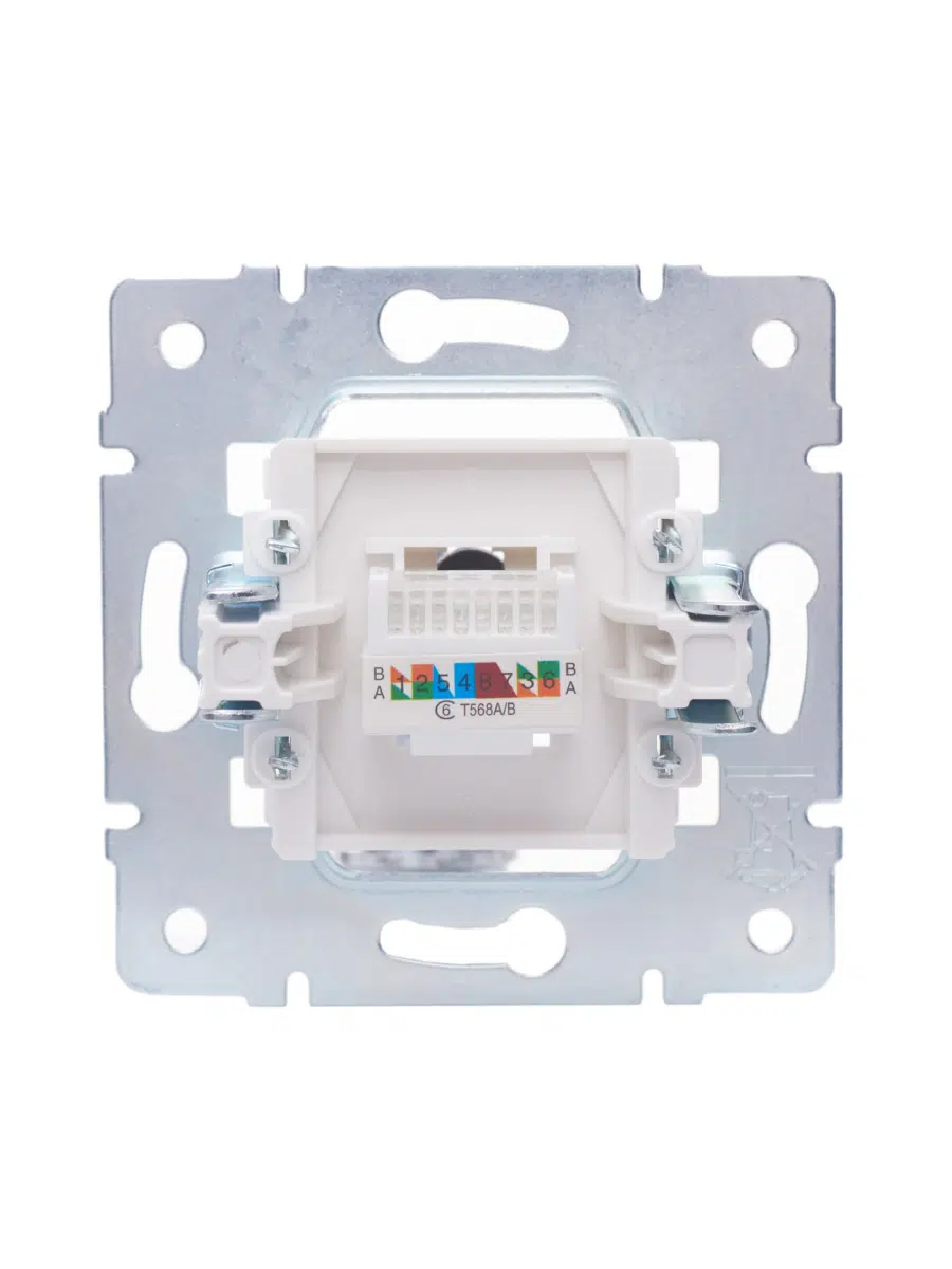 VESNA Розетка компьютерная Cat 6 жемчужный LEZARD 742-3088-140 - Вид №5