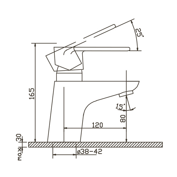 40-04P Beta  Смеситель для умывальника  ARGO kran  - Вид №1