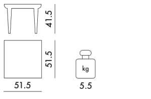 Квадратный садовый стол из полиэтилена Kartell Bubble ARCH-00089617 - Вид №22