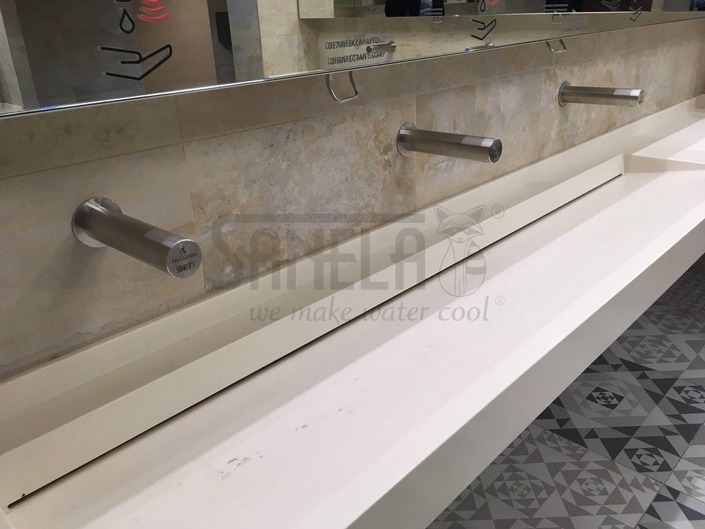 03430 Автоматический настенный нержавеющий смеситель для подачи холодной и теплой воды, 24 В SANELA  - Вид №1