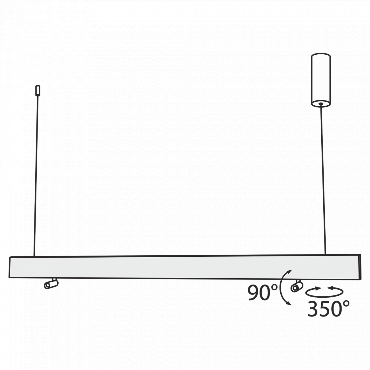 Светильник подвесной светодиодный на 3 лампы белый Puntero P068PL-L27W4K TECHNICAL PENDANT 00-3957071 Белый  - Вид №2