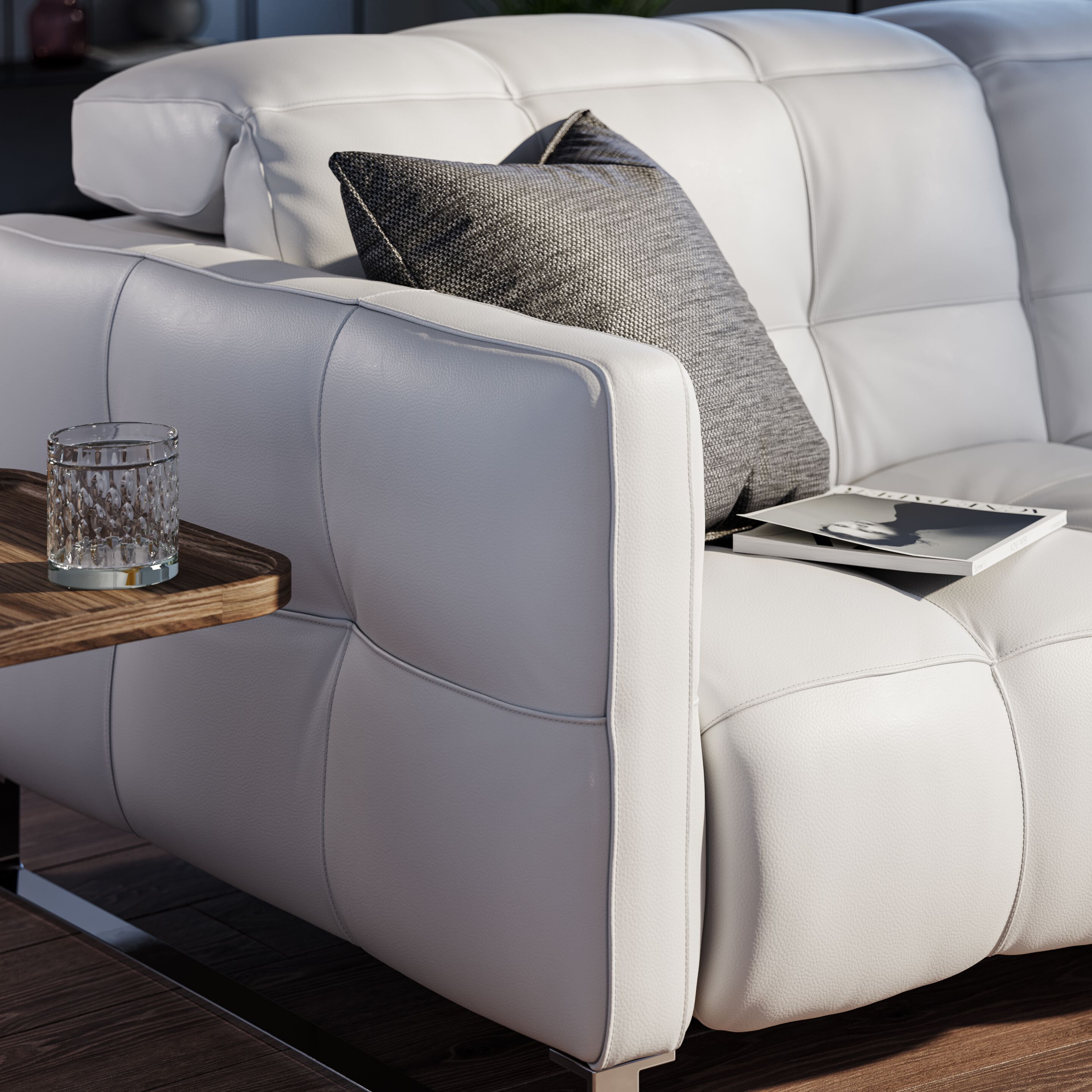 Кожаный угловой диван с электроприводом Natuzzi Italia Philo ARCH-00001943 - Вид №2