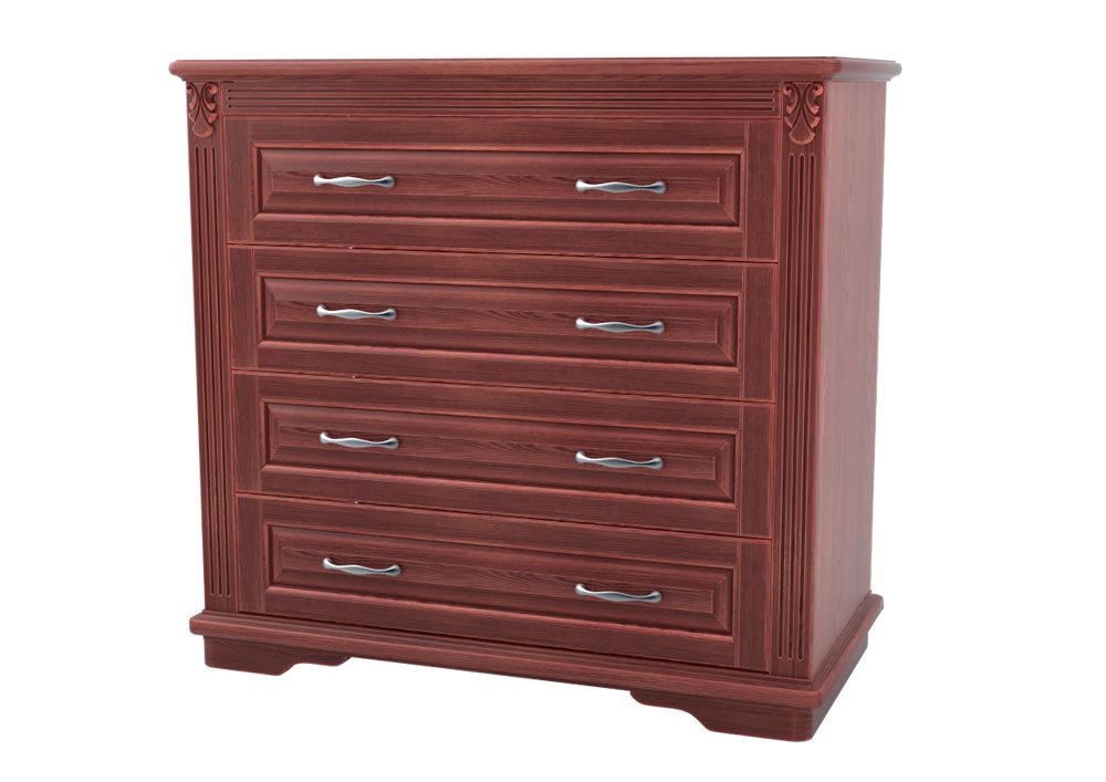 Комод белый с 4 ящиками "Палермо" DREAMLINE ДИЗАЙНЕРСКИЕ, КОМОДЫ "ПАЛЕРМО" 163494 Молочный;слоновая кость  - Вид №1