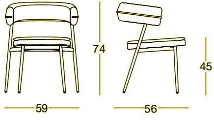 Zanotta Стул с обивкой и подлокотниками sun-id-1449696 - Вид №7