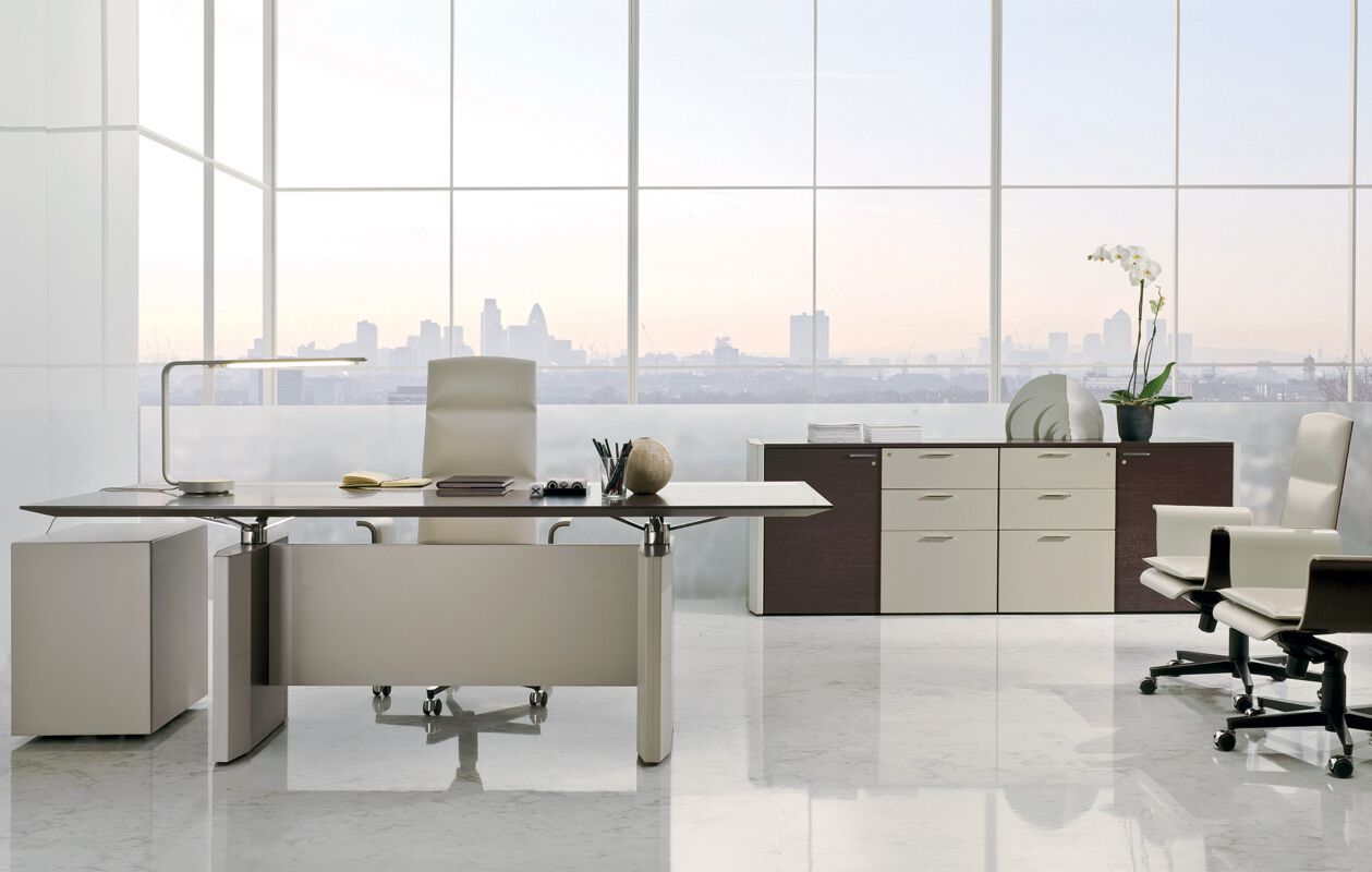 Деревянный угловой рабочий стол с ящиками i 4 Mariani De_Symetria ARCH-00044164 - Вид №7